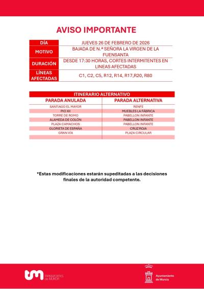 Murcia se vuelca con la Fuensanta: Dispositivo especial para la tradicional bajada de la Virgen